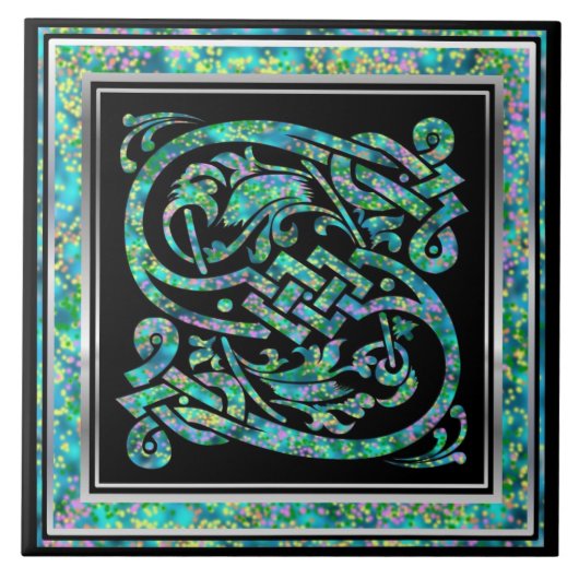 S Monogramme "Masselle Blue" Carreaux céramiques (Devant)