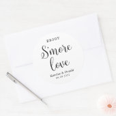 S’more Love Mariage Classic Round Sticker (Enveloppe)