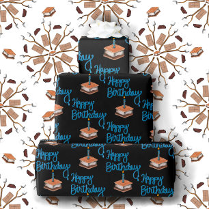 S’mores Gelukkige Verjaardag Cadeaupapier