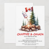S’mores, verhalen en sterren | Canada Day kampvuur Kaart (Voorkant / Achterkant)