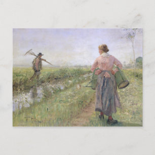 's Morgens, 1889 Briefkaart