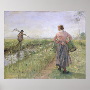 's Morgens, 1889 Poster