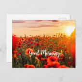 's Morgens bloemen Briefkaart (Voorkant / Achterkant)