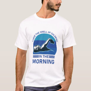 's morgens geslikt met chloor - zwemmer t-shirt