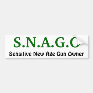 S.N.A.G.O., Sensitive New age Pistool Owner Bumpersticker