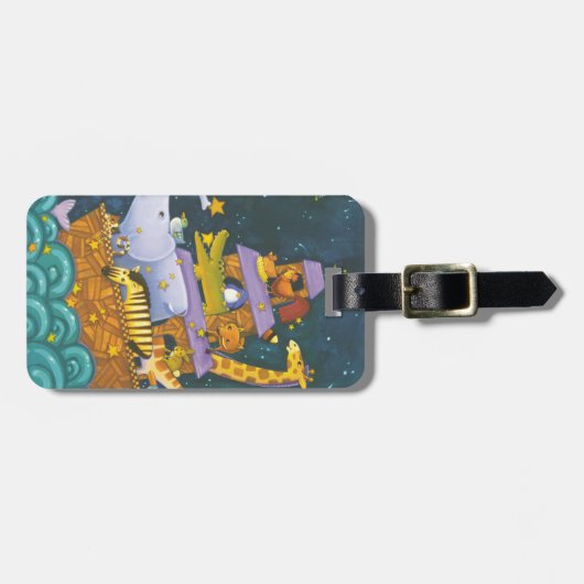 's Nachts ark Bagagelabel (Voorkant horizontaal)