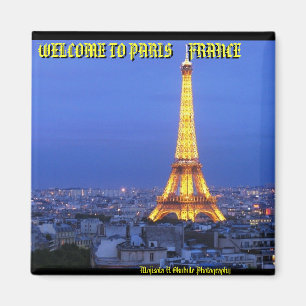 's Nachts een eiffeltoren, WELKOM AAN PARISFRA Magneet