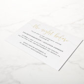's Nachts. Elegant goudscript repetitief diner Folie Uitnodiging (Gedraaid)