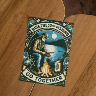 's Nachts Gevist en een kampvuur Briefkaart