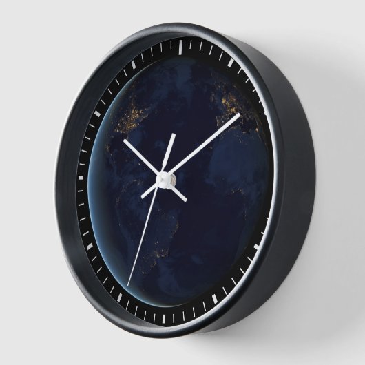 's Nachts licht de stad van de aarde (Hoek)