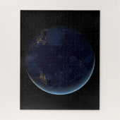's Nachts licht de stad van de aarde Legpuzzel (Verticaal)