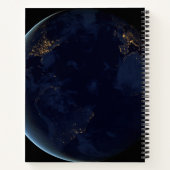's Nachts licht de stad van de aarde Notitieboek (Achterkant)