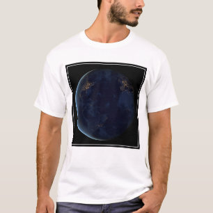 's Nachts licht de stad van de aarde T-shirt