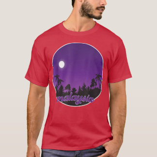 's Nachts maleisia met Palms T-Shirt