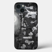 's Nachts op het kerkhof - Angel met Devil Case-Mate iPhone Case (Achterkant)