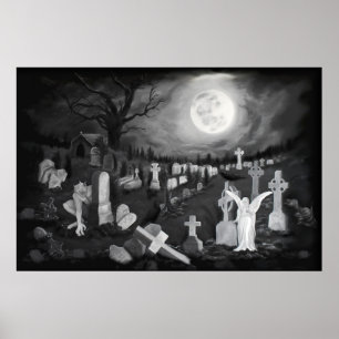 's Nachts op het kerkhof - Angel met Devil Poster