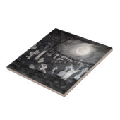 's Nachts op het kerkhof - Angel met Devil Tegeltje (Zijkant)