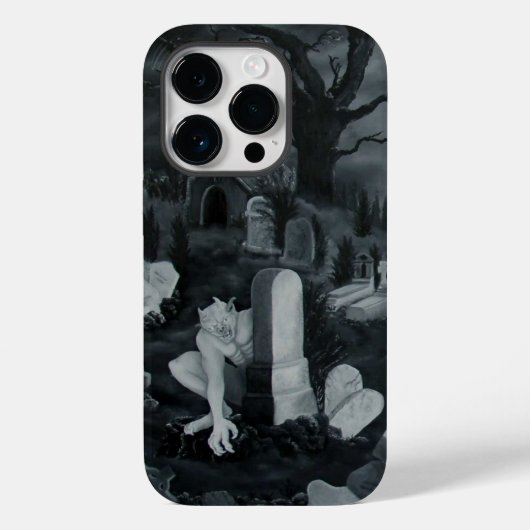 's Nachts op het kerkhof - Devil Case-Mate iPhone Case (Achterkant)