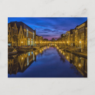 's Nachts straat in Holland Briefkaart