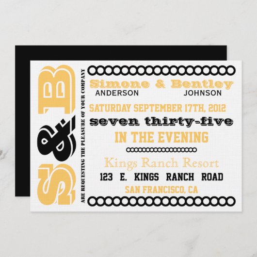 S n'B Invitation (Devant / Derrière)