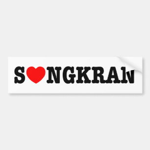 S ❤ NGKRAN ~ Heart (Love) Songkran Bumpersticker
