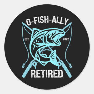S O-Fish-Ally Gepensioneerd 2022 Vissen RETIRET Ronde Sticker