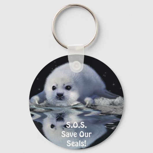 S.O.S. BESPAAR ONZE HARP SEALS SLEUTELHANGER (Voorkant)