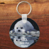 S.O.S. BESPAAR ONZE HARP SEALS SLEUTELHANGER (Voorkant)