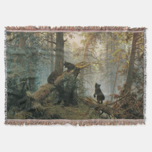 's Ochtends in een pijnbos Deken