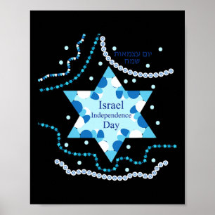 S Onafhankelijkheidsdag 72 Joodse Israëlische vlag Poster