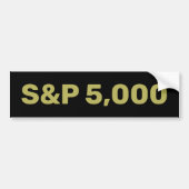 S&P 5.000 Level Aandelenmarktindex Viering Bumpersticker (Voorkant)