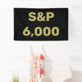S&P 6000 Level Aandelenmarktindex Viering Spandoek (Insitu)