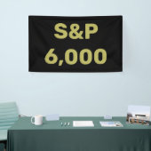 S&P 6.000 Level Aandelenmarktindex Viering Spandoek (Beurs)