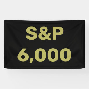 S&P 6.000 Niveau Aandelenmarkt Index Feest Spandoek