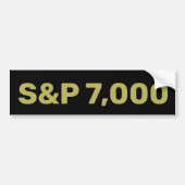S&P 7000 Level Aandelenmarktindex Viering Bumpersticker (Voorkant)