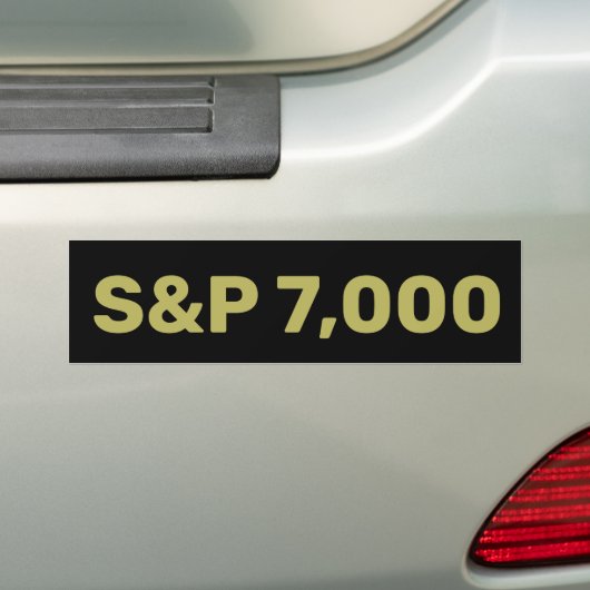 S&P 7.000 Level Aandelenmarktindex Viering Bumpersticker (Op auto)