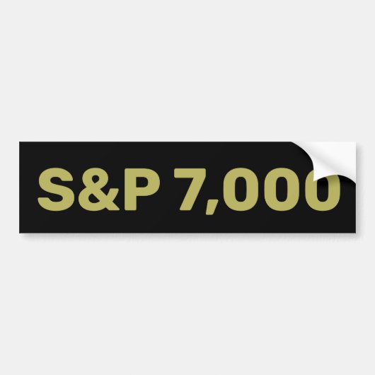 S&P 7.000 Level Aandelenmarktindex Viering Bumpersticker (Voorkant)