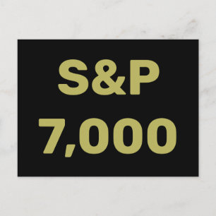 S&P 7.000 Level Stock Market Index Celebration Briefkaart