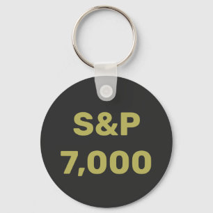 S&P 7.000 Level Stock Market Index Celebration Sleutelhanger