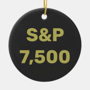 S&P 7.500 Niveau Aandelenmarktindex Viering Keramisch Ornament