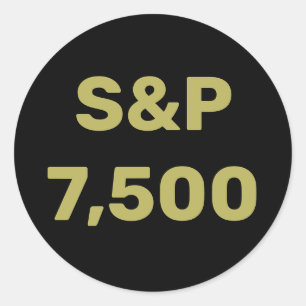 S&P 7.500 Niveau Aandelenmarktindex Viering Ronde Sticker