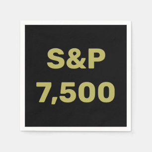 S&P 7.500 Niveau Aandelenmarktindex Viering Servet