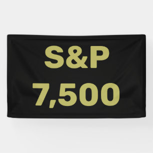 S&P 7.500 Niveau Aandelenmarktindex Viering Spandoek