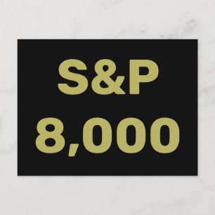 S&P 8.000 Niveau Aandelenmarktindex Viering Briefkaart