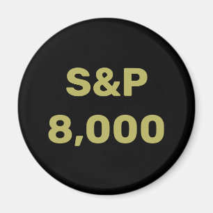 S&P 8.000 Niveau Aandelenmarktindex Viering Magneet