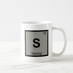 S - Periodiek tabelsymbool voor muziekchemie in Sa Koffiemok