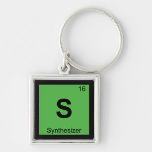 S - Periodieke Tabel Synthesizer Music Chemistry Sleutelhanger