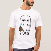 S-poo-ky Funny Ghost Poop Pun T-shirt (Voorkant)