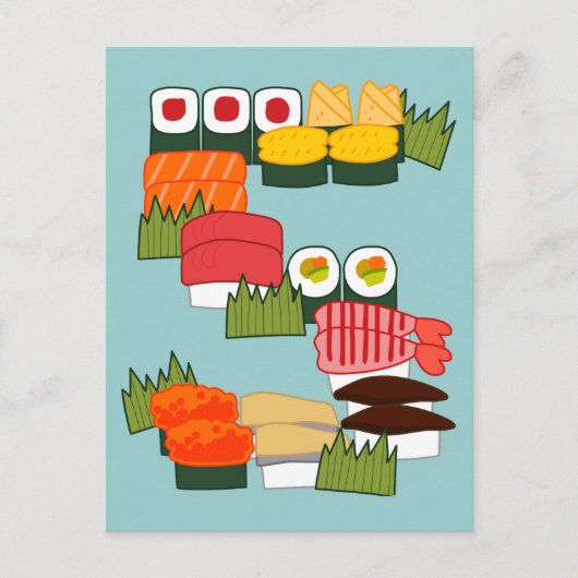 S pour carte postale Sushi (Devant)