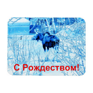 S Rozhdestvom - Urban Moose Magneet